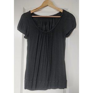 Black Scalloped Edge Top